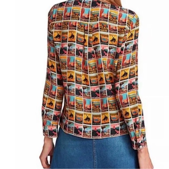 Alice + Olivia willa western postcard Button Down Shirt - Picture 6 of 12